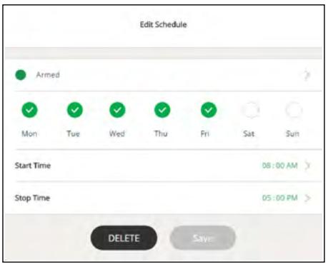 ARLO PRO HD 3 - To edit a schedule: - 2