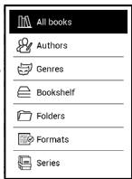 POCKETBOOK SENSE EBOOK 6 - Critère de regroupement - 1