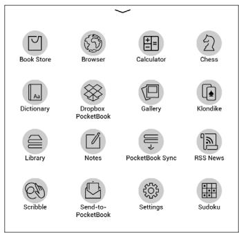 POCKETBOOK SENSE EBOOK 6 - Menu contextuel... - 2
