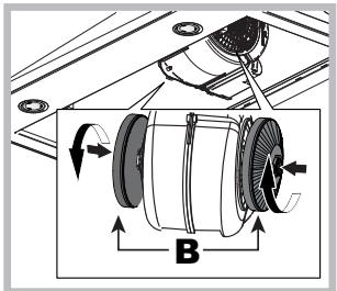 INDESIT IHVP 64 LLK  -  IHVP 6.4 LL K - Mantenimiento del filtró de carbón (B) - 1
