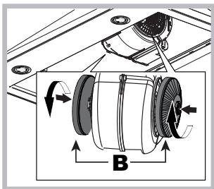 INDESIT IHVP 64 LLK  -  IHVP 6.4 LL K - Konserwacja filtra węglowego (B) - 1