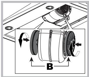 INDESIT IHVP 64 LLK  -  IHVP 6.4 LL K - Entretien du filtré à charbon (B) - 1