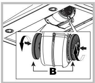 INDESIT IHVP 64 LLK  -  IHVP 6.4 LL K - Servicing the charcoal filter (B) - 1