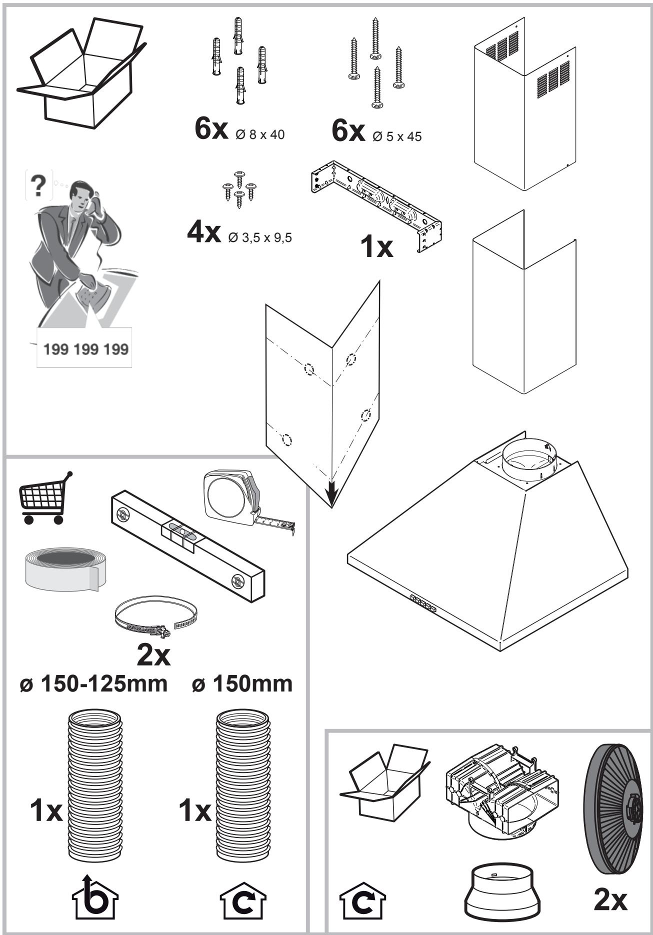 INDESIT IHVP 64 LLK  -  IHVP 6.4 LL K - COOKER HOOD - 1
