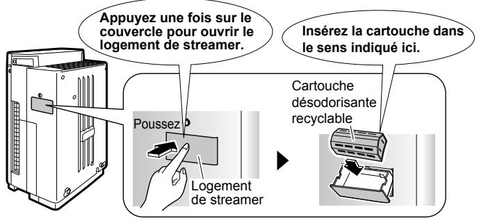 DAIKIN MCK75J - Ouvrez le logement de streamer et place la cartouche désodorisante recyclable à l'intérieur de celui-ci. - 1