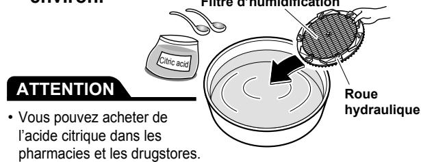 DAIKIN MCK75J - Plongez le filtré d'humidification dans l'eau et laissez-le tremper pendant 2 heures environ. Filtre d'humidification - 1