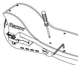 RAZOR E300 - □ Attaching the Seat (if applicable) - 2
