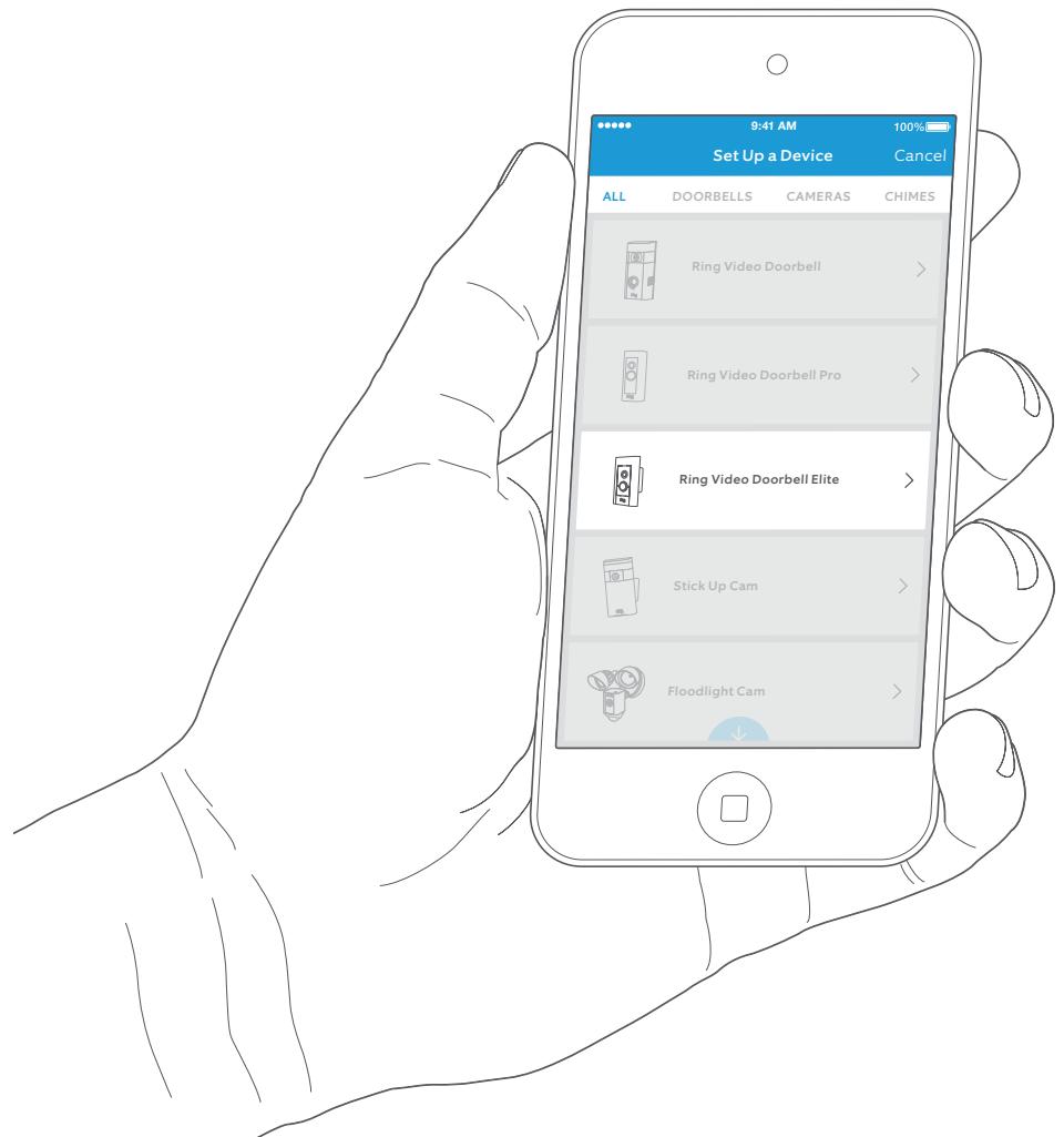 RING DOORBELL ELITE - Perform the in-app setup - 1