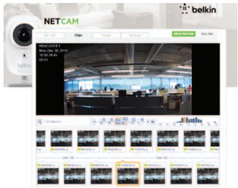 BELKIN F7D7602 - Comment visionner les clips enregistrés dans le nuage - 1