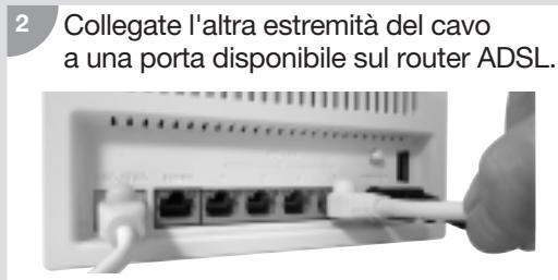 DIAGRAL DIAG00VSX - Collegamento dell'adattatore di rete alla box ADSL (unicamente per il master di videosorvegianza DIAG00VSX) - 2