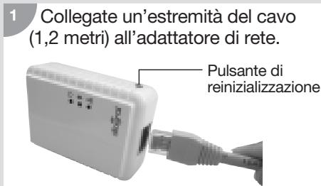 DIAGRAL DIAG00VSX - Collegamento dell'adattatore di rete alla box ADSL (unicamente per il master di videosorvegianza DIAG00VSX) - 1