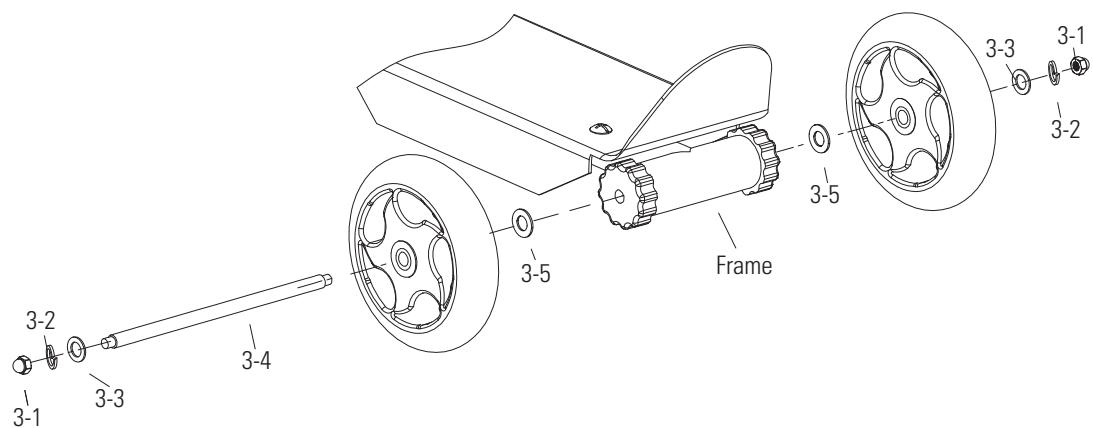RAZOR LIL - □ Assembling the Rear Wheels - 1