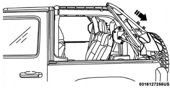 JEEP WRANGLER - Lowering The Soft Top Into Fully Lowered Position - 2