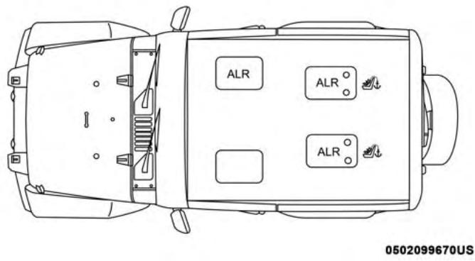JEEP WRANGLER - Lap/Shoulder Belt Systems For Installing Child Restraints In This Vehicle - 1
