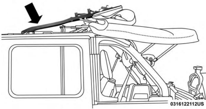 JEEP WRANGLER - Raising The Soft Top From The Fully Lowered Position - 3