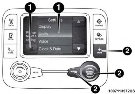 JEEP WRANGLER - Customer Programmable Features — Uconnect 3 Settings - 1