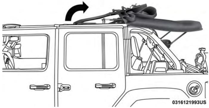 JEEP WRANGLER - Lowering The Soft Top Into Sunrider Position - 3