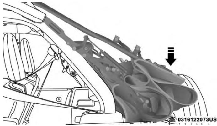 JEEP WRANGLER - Lowering The Soft Top Into Fully Lowered Position - 4