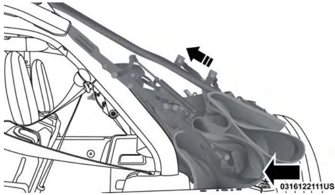 JEEP WRANGLER - Raising The Soft Top From The Fully Lowered Position - 2