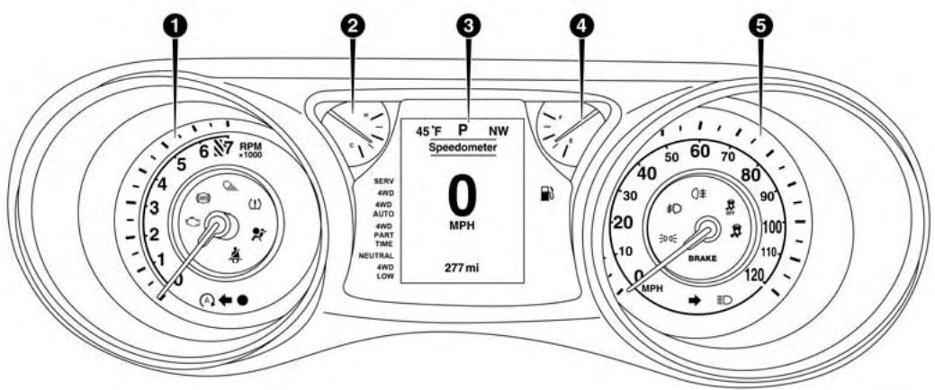 JEEP WRANGLER - INSTRUMENT CLUSTER - 1