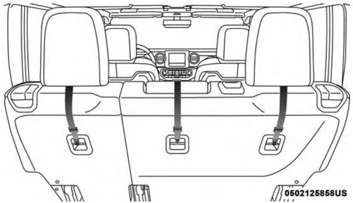 JEEP WRANGLER - Center Tether Attachment — Four-Door Without Center Armrest - 1