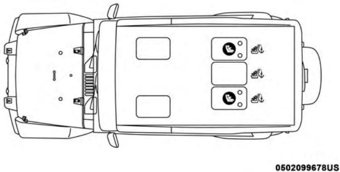 JEEP WRANGLER - LATCH Positions For Installing Child Restraints In This Vehicle - 2