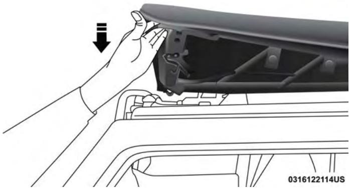 JEEP WRANGLER - Raising The Soft Top From The Fully Lowered Position - 4