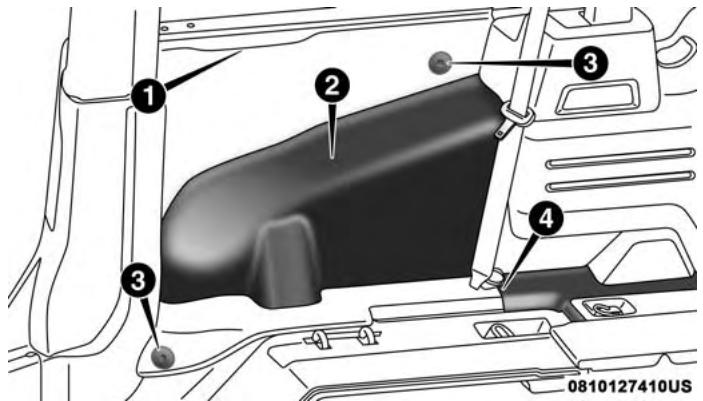 JEEP WRANGLER - Side Carpet (Two Door Models): - 1