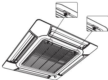 ATLANTIC AUYG 36 LRLA.UI - Fermez la grille d'admission et poussez le crochet de la grille d'admission vers l'extérieur. - 1