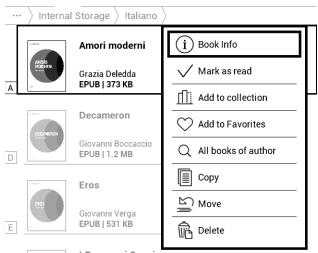 POCKETBOOK BASIC LUX - Menu contextuel... - 1