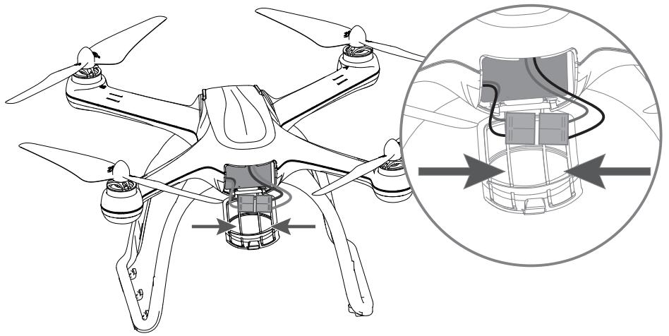 HUBSAN X4 PRO STANDARD (H109S) FPV RTF - POWER ON/ OFF THE X4 PRO LIPO BATTERY - 1