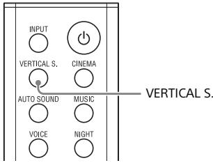 INPUT VERTICAL S. CINEMA AUTO SOUND MUSIC VOICE NIGHT VERTICAL S.