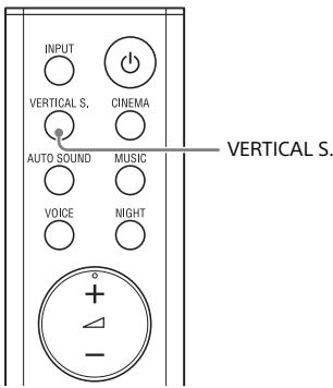 INPUT VERTICAL S. CINEMA AUTO SOUND MUSIC VOICE NIGHT + - VERTICAL S.