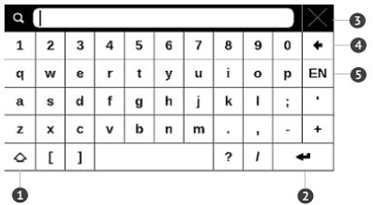 POCKETBOOK AQUA 2 - Utilisation du clavier virtuel - 1