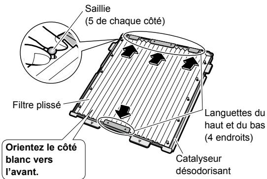 DAIKIN STREAMER AIR MC70L VM - Remplacez le filtré plissé par un filtré neuf. - 1