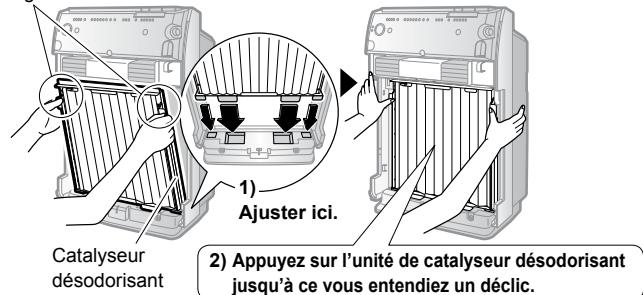 DAIKIN STREAMER AIR MC70L VM - Fixez l'unité de catalyseur désodorisant. - 1