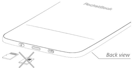 POCKETBOOK BASIC 2 - Insérer une CARTE MICRO SD - 1