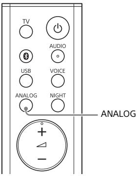 SONY HTMT300 - Setting the Attenuation Function for the ANALOG IN and TV IN (OPTICAL) Jacks - 1
