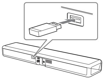 SONY HTMT300 - Connect the USB device to the (USB) port. - 1