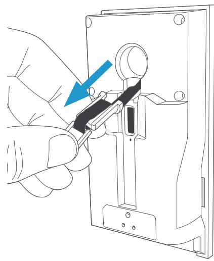 RING DOOR VIEW - Pull out the connector cable. - 2