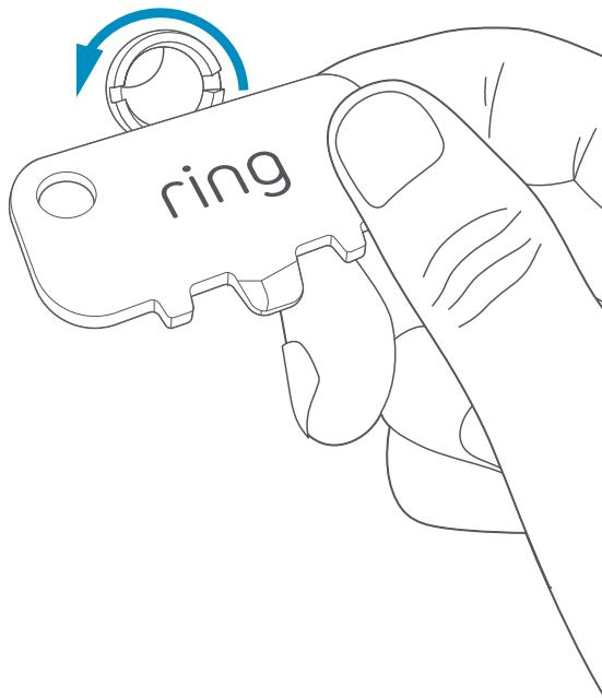 RING DOOR VIEW - Remove the indoor half. - 2