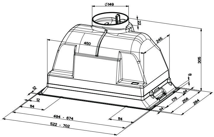 FABER 5104005 - Encombrement - 1