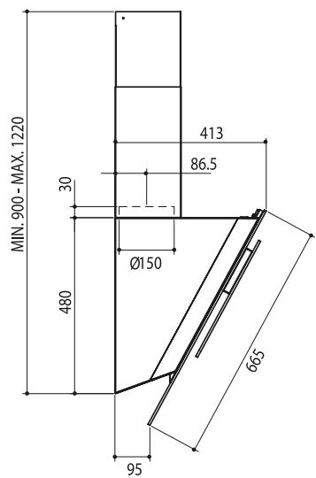 AIRLUX AHWE87BK - Dimensions - 6
