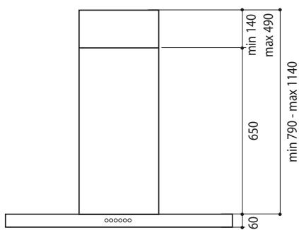 AIRLUX AHWE87BK - Dimensions - 1