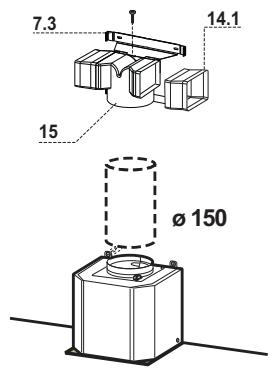 AIRLUX AHWE87BK - RECIRCULATION VERSION AIR OUTLET - 1