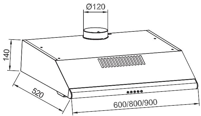 AIRLUX AHC65BK - DIMENSIONS - 1