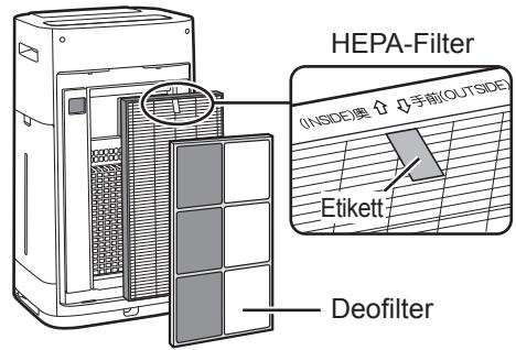 SHARP UA-HG50E-L - Die Filter in der richtigen Reihenfolge, wie gezeigt, einsetzen. - 1