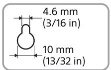 SONY HT-ST5000 - Prepare screws (not supplied) that are suitable for the holes on the rear of the Bar Speaker. - 2