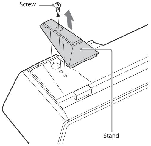 SONY HT-ST5000 - Remove the screws fixing the stands from the bottom of the Bar Speaker. - 1