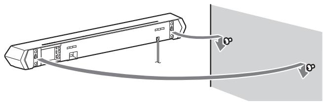 SONY HT-ST5000 - Hang the Bar Speaker on the screws. - 1